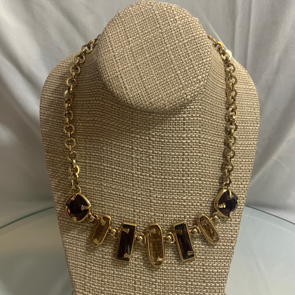 Circle Link Glass Crystal Necklace